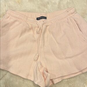 BRANDY MELVILLE Pink Waffle Knit Shorts